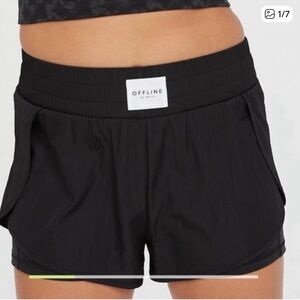 BLACK AERIE SHORTS